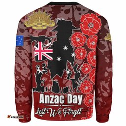 Australia  Anzac Custom Sweatshirt - Lest We Forget Red Style Sweatshirt