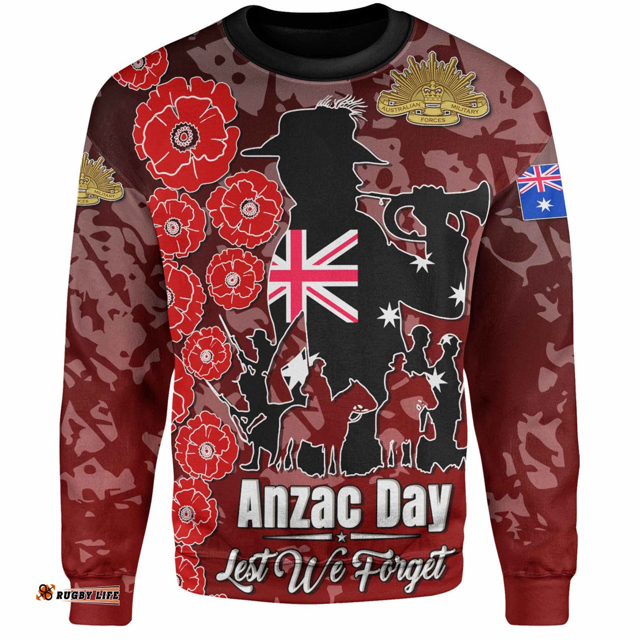 Australia  Anzac Custom Sweatshirt - Lest We Forget Red Style Sweatshirt