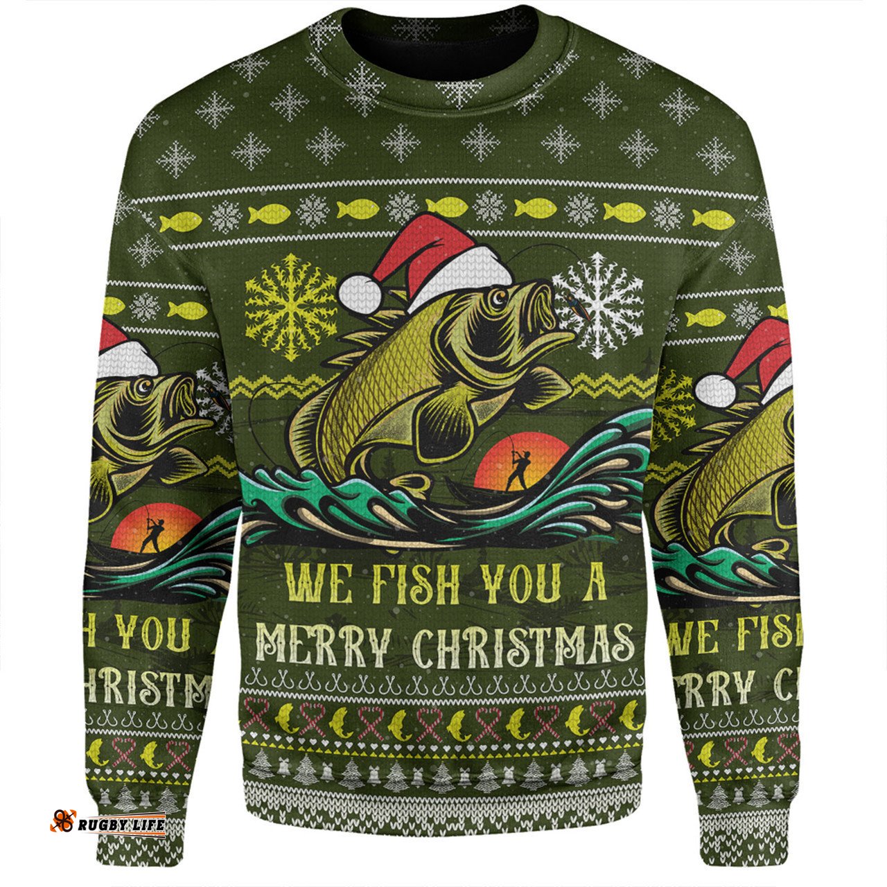 Australia Christmas Fishing Custom Sweatshirt - We Fish You A Merry Christmas Sweatshirt