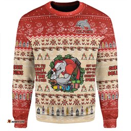 Redcliffe Dolphins Christmas Custom Sweatshirt - Chrissie Spirit Sweatshirt