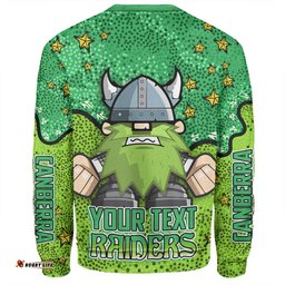 Canberra Raiders Custom Sweatshirt - Team With Dot And Star Patterns For Tough Fan Sweatshirt