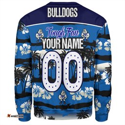 Canterbury-Bankstown Bulldogs Sweatshirt - Eat Sleep Repeat With Tropical Patterns