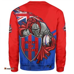 Newcastle Knights Sweatshirt Custom For Die Hard Fan Australia Flag Scratch Style
