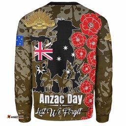 Australia  Anzac Custom Sweatshirt - Lest We Forget Green Style Sweatshirt