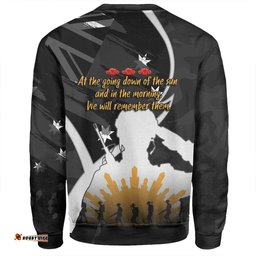 Australia Anzac Day Custom Sweatshirt - Lest We Forget With Black Camouflage Pattern Sweatshirt