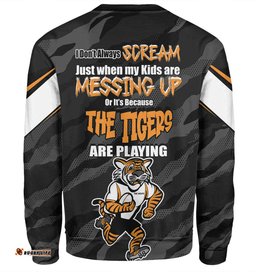 Wests Tigers Mother's Day Sweatshirt - Screaming Mom and Crazy Fan