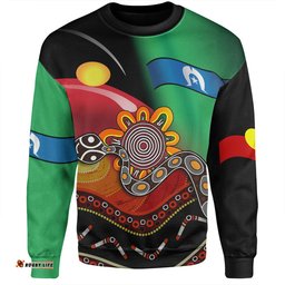 Australia Aboriginal Custom Sweatshirt - The Rainbow Serpent Dreamtime Give Shape To The Earth Sweatshirt