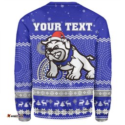 Canterbury-Bankstown Bulldogs Christmas Custom Sweatshirt - Ugly Xmas And Aboriginal Patterns For Die Hard Fan Sweatshirt