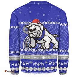Canterbury-Bankstown Bulldogs Christmas Custom Sweatshirt - Ugly Xmas And Aboriginal Patterns For Die Hard Fan Sweatshirt