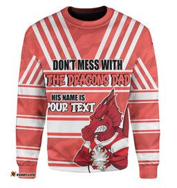 St. George Illawarra Dragons Father's Day Sweatshirt - Screaming Dad and Crazy Fan