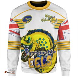 Parramatta Eels Sweatshirt - Happy Australia Day We Are One And Free V2