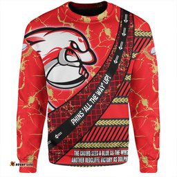 Redcliffe Dolphins Sweatshirt - Theme Song For Rugby With Sporty Style