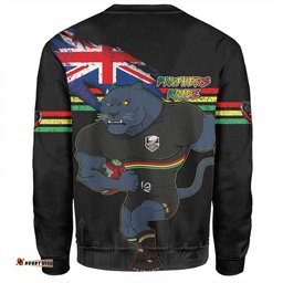 Penrith Panthers Sweatshirt Custom For Die Hard Fan Australia Flag Scratch Style