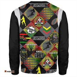 Penrith Panthers Sweatshirt - Argyle Patterns Style Tough Fan Rugby For Life