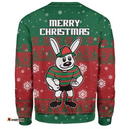 South Sydney Rabbitohs Custom Sweatshirt - Special Ugly Christmas Sweatshirt