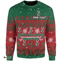 South Sydney Rabbitohs Custom Sweatshirt - Special Ugly Christmas Sweatshirt