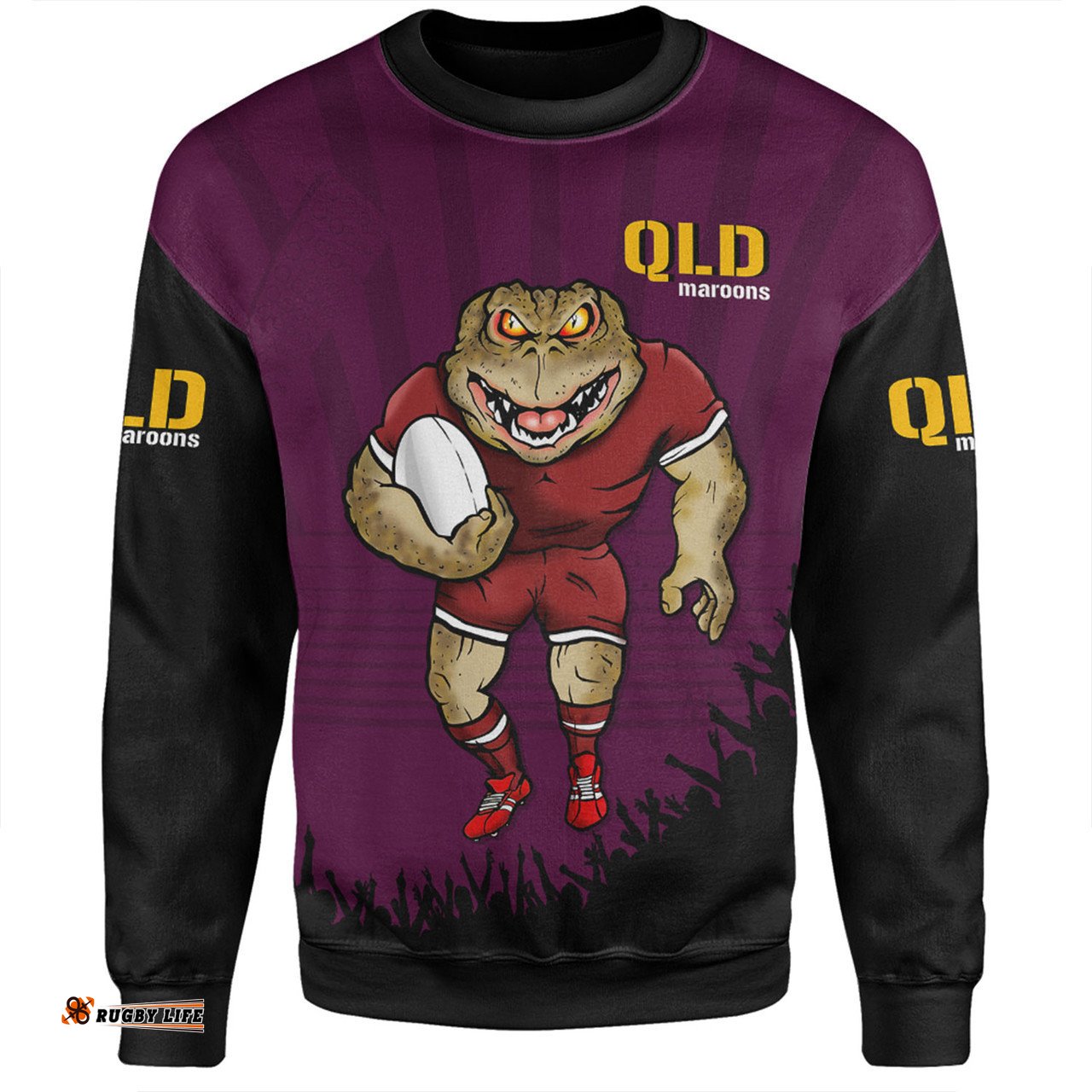 Queensland Maroons Sweatshirt Custom State Of Origin 2024 Go Mighty QLD Maroons For Die Hard Fan Supporters