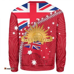 Australia Sweatshirt - Anzac Day Lest We Forget Australian Red Ensign