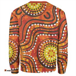 Australia Aboriginal Sweatshirt - Dot Art In Aboriginal Style Sweatshirt