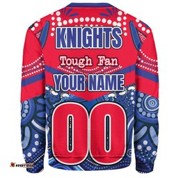 Newcastle Knights Custom Sweatshirt - Knights For Life With Aboriginal Style Sweatshirt