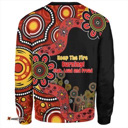Australia Sweatshirt Aboriginal Indigenous Naidoc Week Keep The Fire Burning! Blak, Loud And Proud