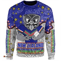 New Zealand Warriors Custom Sweatshirt - Team With Dot And Star Patterns For Tough Fan Sweatshirt