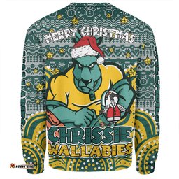 Australia Wallabies Christmas Custom Sweatshirt - Christmas Knit Patterns Vintage Jersey Ugly Sweatshirt