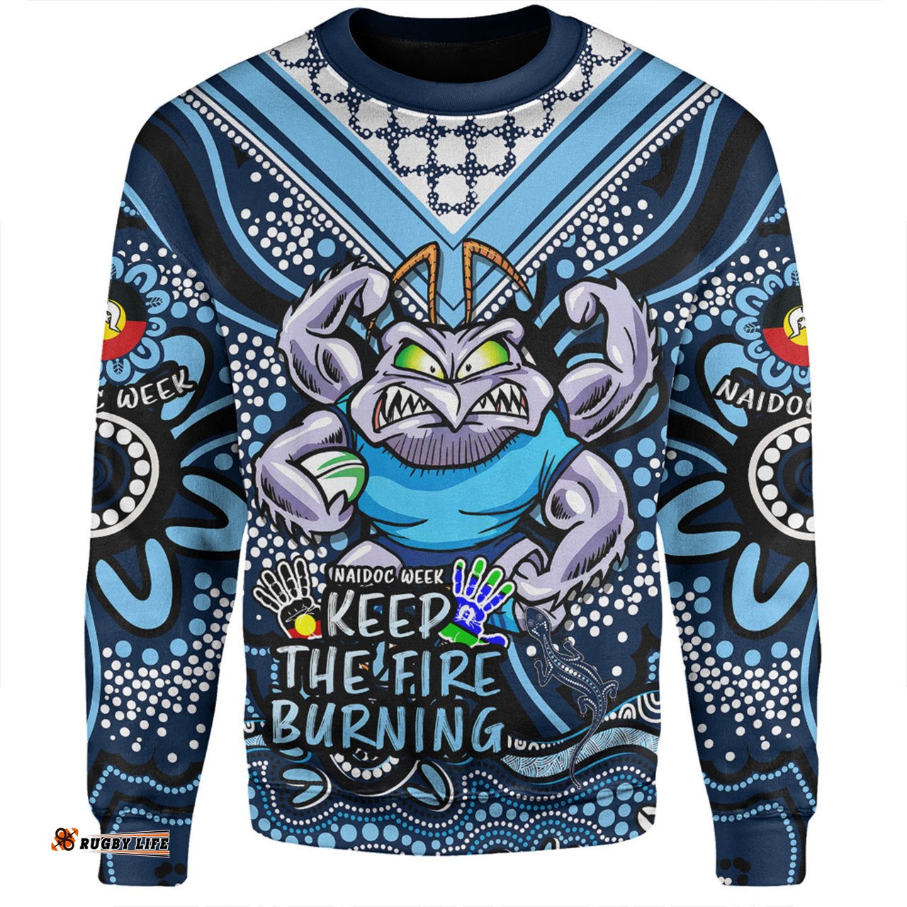 New South Wales Blues Sweatshirt Aboriginal Inspired Naidoc Week Custom For Die Hard Fan Supporters
