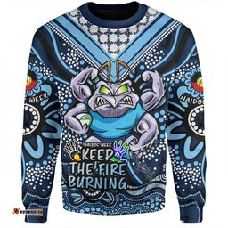 New South Wales Blues Sweatshirt Aboriginal Inspired Naidoc Week Custom For Die Hard Fan Supporters