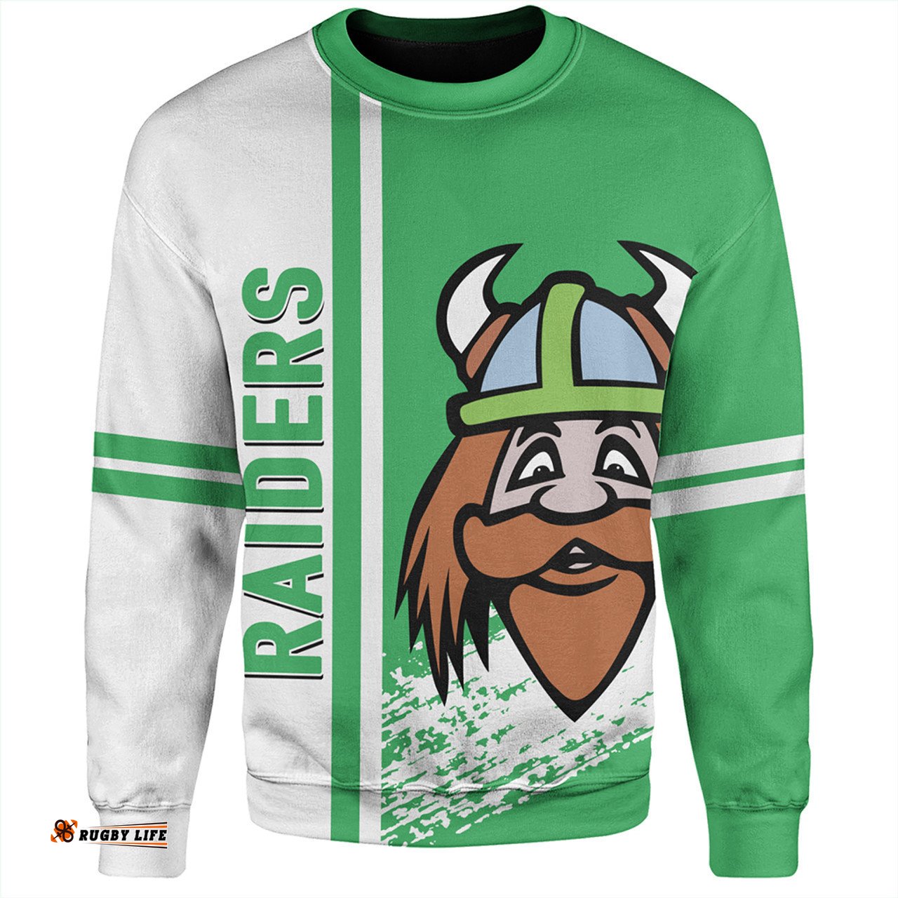 Canberra Raiders Sweatshirt - Canberra Raiders Mascot Quater Style