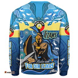 Gold Coast Titans Naidoc Week Custom Sweatshirt - For Our Elders Home Jersey Sweatshirt