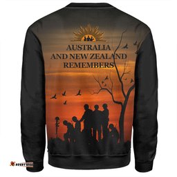 Australia Sweatshirt - Anzac Day Australia And New Zealand Remembers