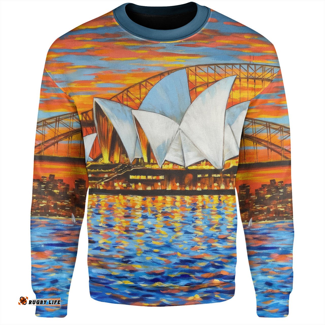 Sydney Travelling Sweatshirt - Sydney Opera House Oil Painting Art Sweatshirt