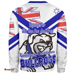 Canterbury-Bankstown Bulldogs Sweatshirt - Happy Australia Day We Are One And Free V2