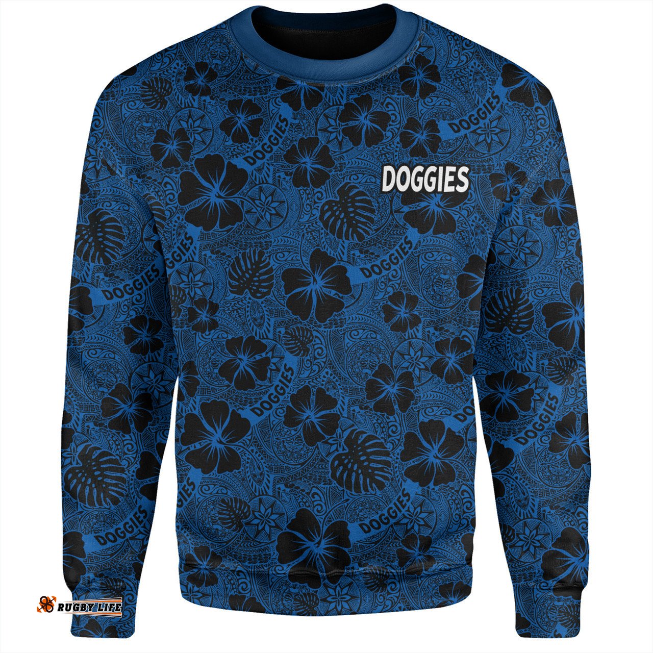 Canterbury-Bankstown Bulldogs Sweatshirt - Scream With Tropical Patterns