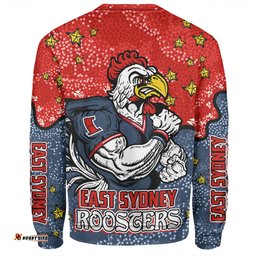 Sydney Roosters Custom Sweatshirt - Team With Dot And Star Patterns For Tough Fan Sweatshirt