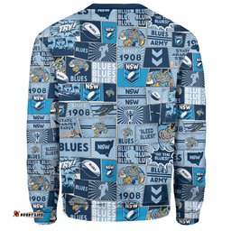 New South Wales Sport Sweatshirt - Team Of Us Die Hard Fan Supporters Comic Style