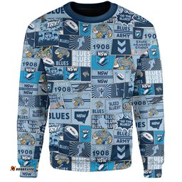 New South Wales Sport Sweatshirt - Team Of Us Die Hard Fan Supporters Comic Style