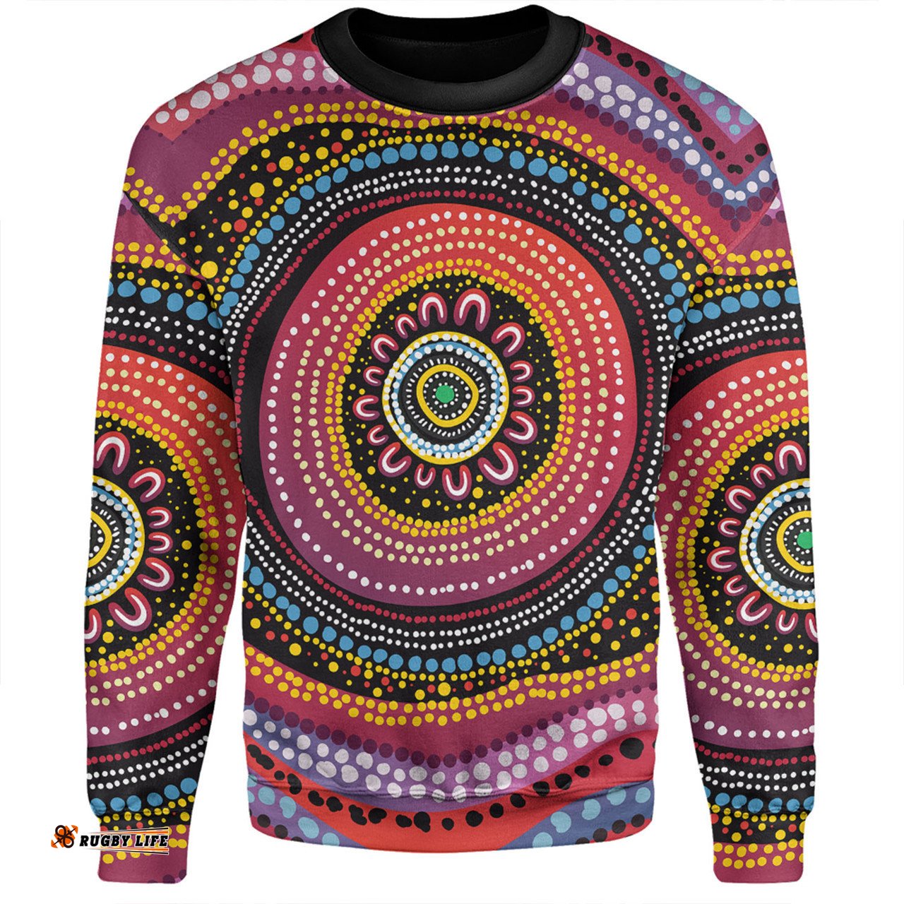 Australia Aboriginal Sweatshirt - Aboriginal Showcasing Dot Art Design Sweatshirt