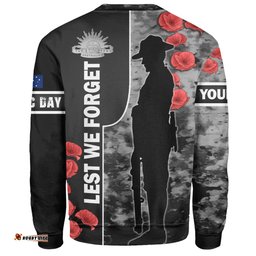Australia Sweatshirt - Custom Royal Australian Army Anzac Day Camouflage Style