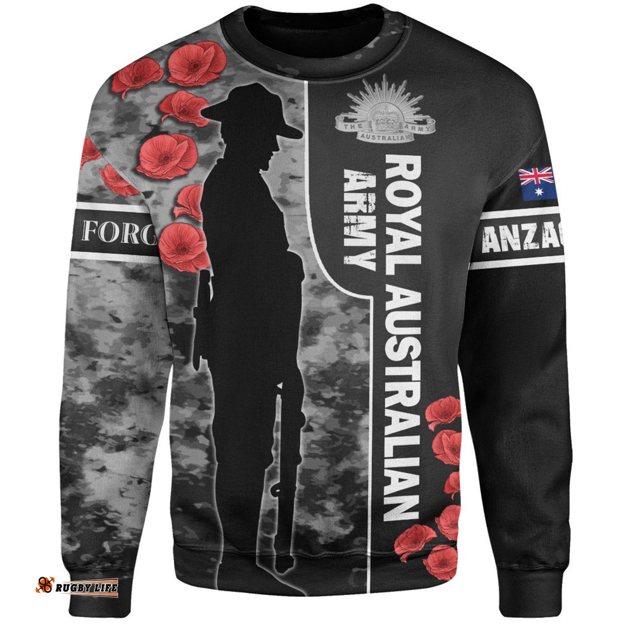 Australia Sweatshirt - Custom Royal Australian Army Anzac Day Camouflage Style