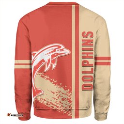 Redcliffe Dolphins Sweatshirt - Redcliffe Dolphins Mascot Quater Style