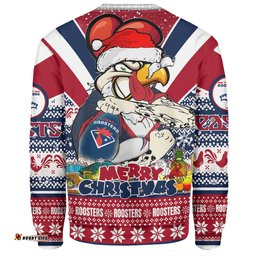 Sydney Roosters Christmas Custom Sweatshirt - Easts Rooster Santa Aussie Big Things Sweatshirt