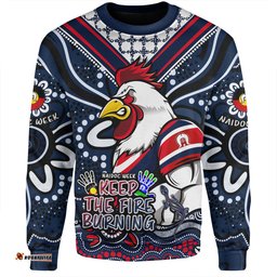 Sydney Roosters Sweatshirt Aboriginal Inspired Naidoc Week Custom For Die Hard Fan Supporters