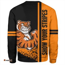 Wests Tigers Sweatshirt - Wests Tigers Mascot Quater Style