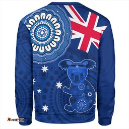 Australia Sweatshirt Flag With Koala Aboriginal