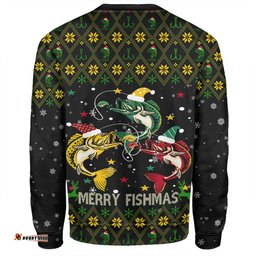 Australia Christmas Fishing Custom Sweatshirt - Merry Fishmas Fishing Ugly Christmas Sweatshirt