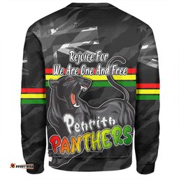 Penrith Panthers Sweatshirt - Happy Australia Day We Are One And Free