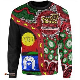 Australia Sweatshirt Naidoc Week Indigenous Culture Inspired Dot Art Painting With Hunting