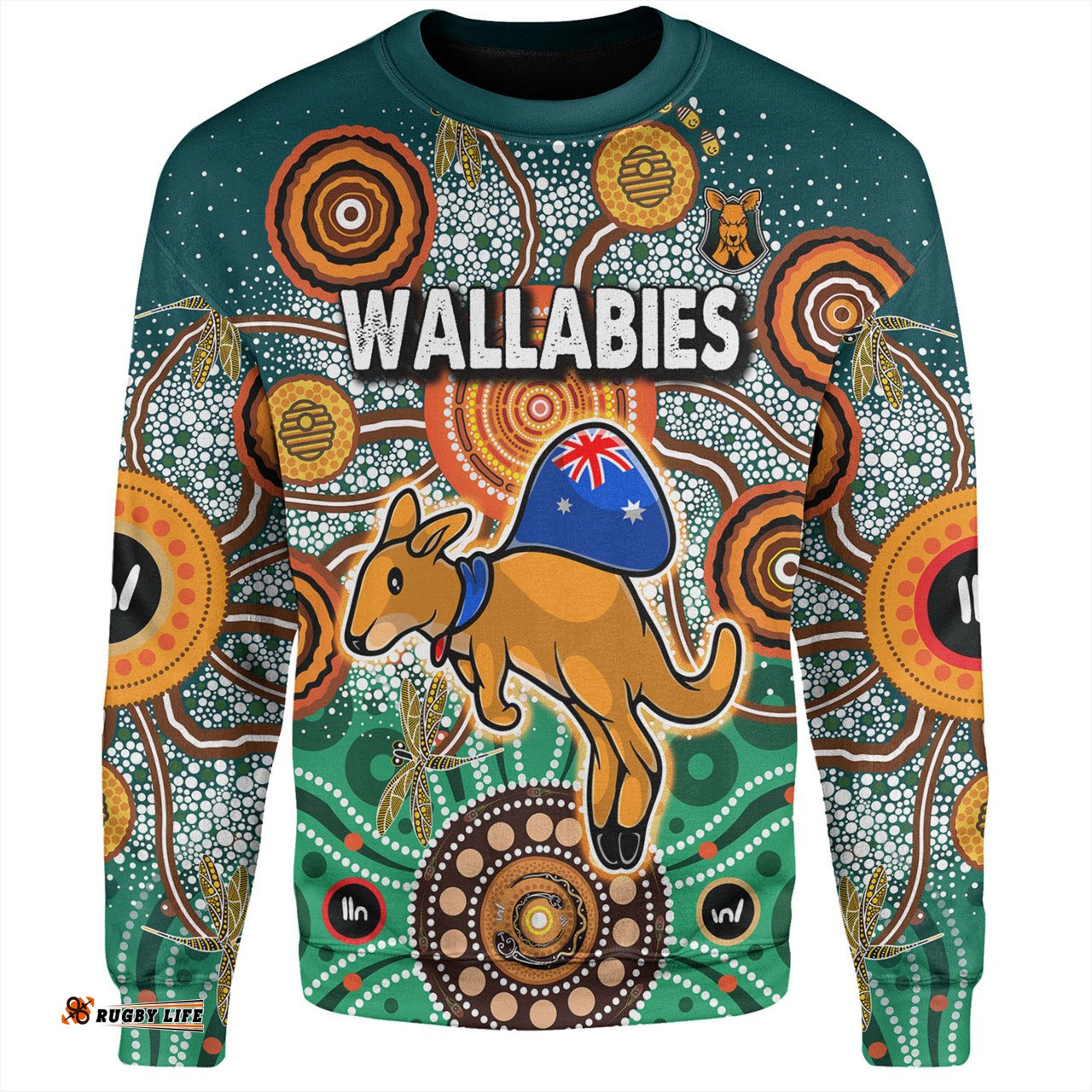 Australia Aboriginal Custom Sweatshirt - Dragonfly Flies Into Beehive And Snake Circle 2 Sweatshirt